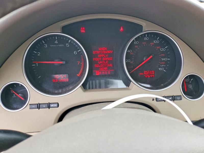 2005 Audi A4 VIN WAUAC48H85K006957 COPART salvage auction — FRONT END, Nj - Cert Of Title-Salvage, sold $325 on 2026-07-20 (photo 9)