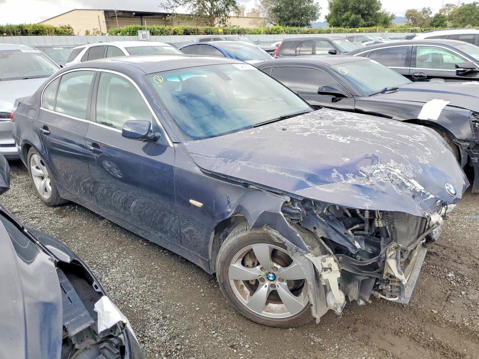 2008 BMW 5 series VIN WBANU53558CT10196 COPART salvage auction — FRONT END, CA - SALVAGE CERTIFICATE, sold $300 on 2026-07-09 (photo 4)