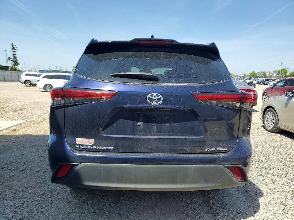 2021 Toyota VIN 5TDGZRBH4MS143483 COPART salvage auction — HAIL, Ia - Cert Of Title-Salvage Title, sold $4,300 on 2026-07-29 (photo 6)