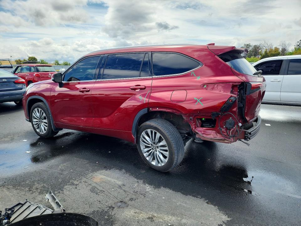 2023 Toyota Highlander VIN 5TDKDRBH5PS523347 COPART salvage auction — REAR END, Ca - Salvage Certificate, sold $15,800 on 2026-07-20 (photo 2)