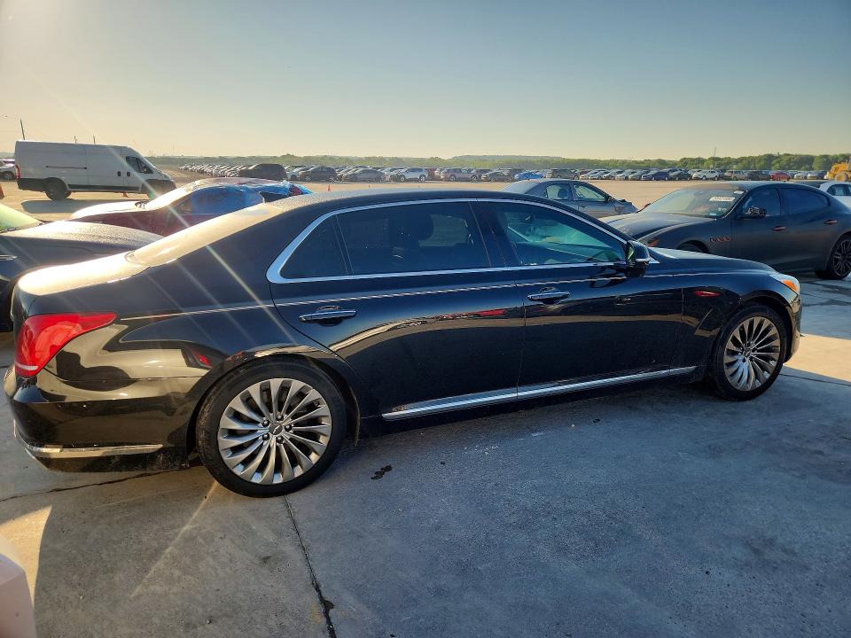2019 Genesis G90 VIN KMTF34JA0KU058672 COPART salvage auction — UNDERCARRIAGE, Tx - Salvage Vehicle Title, sold $7,500 on 2026-07-20 (photo 3)