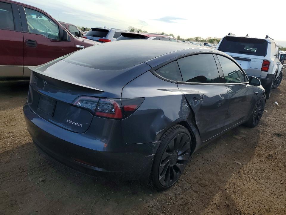 2022 Tesla Model 3 VIN 5YJ3E1EC3NF247917 COPART salvage auction — REAR END, Il - Salvage Certificate, sold $8,800 on 2026-07-07 (photo 3)