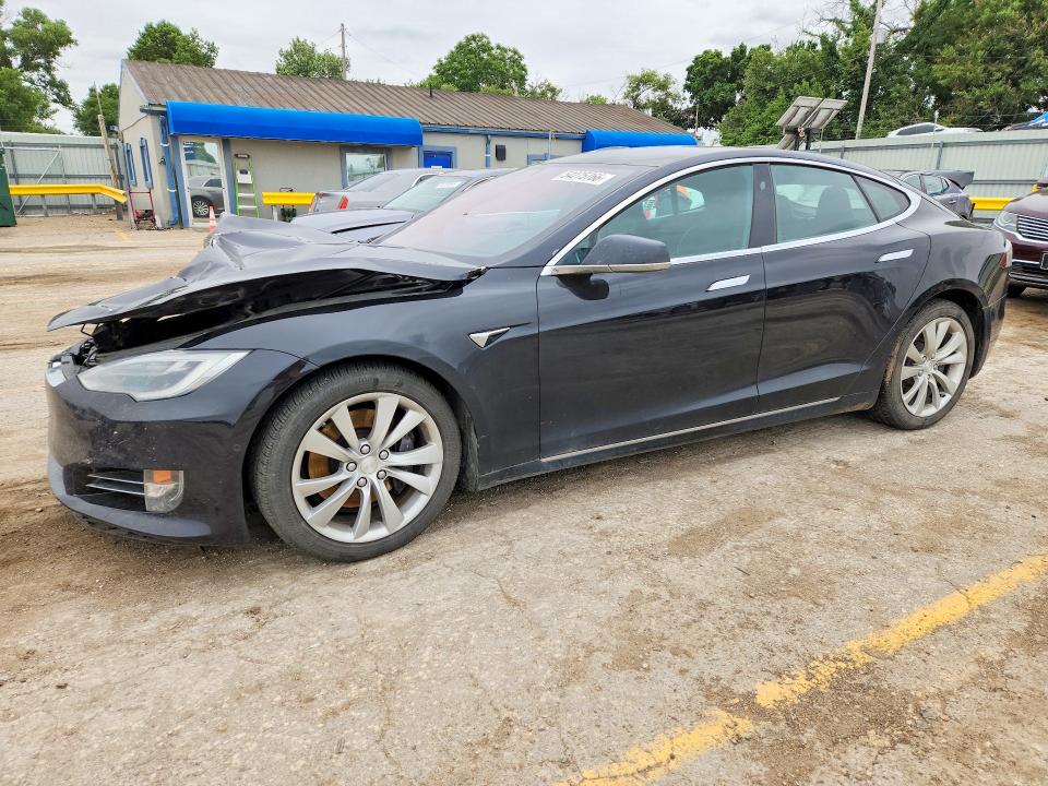 2017 Tesla Model s VIN 5YJSA1E28HF199334 COPART salvage auction — FRONT END, Ks - Cert Of Title-Salvage, sold $800 on 2026-07-22 (photo 1)