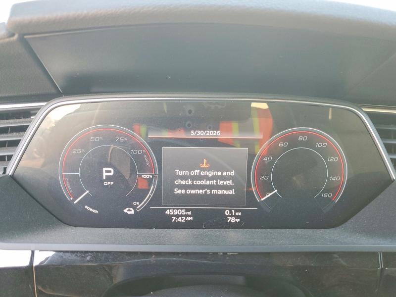 2022 Audi E-tron VIN WA1AAAGE6NB012586 COPART salvage auction — WATER/FLOOD, Id - Salvage Certificate Of Title, sold $10,400 on 2026-08-14 (photo 9)