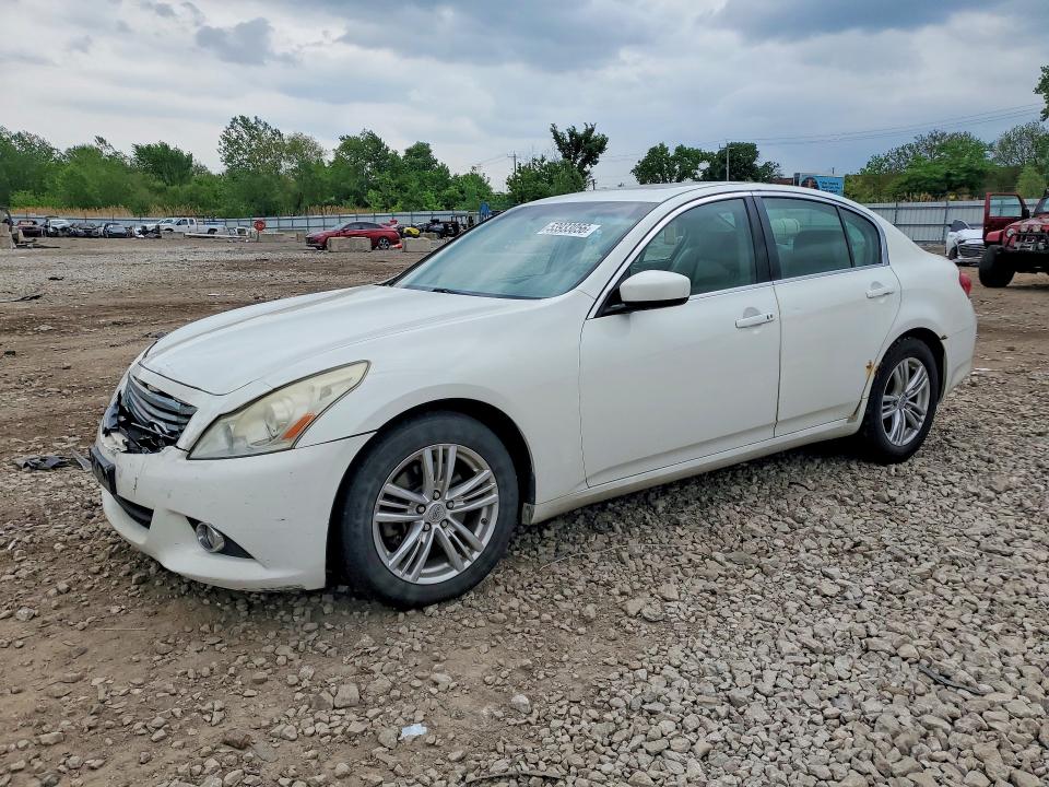2011 Infiniti G VIN JN1CV6AR9BM350188 COPART salvage auction — FRONT END, IL - SALVAGE CERTIFICATE, sold $975 on 2026-07-08 (photo 1)