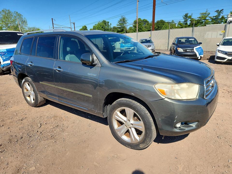 2008 Toyota Highlander VIN JTEDS42A382066000 COPART salvage auction — FRONT END, Pa - Certificate Of Salvage, sold $50 on 2026-07-29 (photo 4)