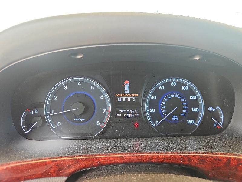2013 Hyundai VIN KMHGH4JH3DU072498 COPART salvage auction — FRONT END, Ga - Cert Of Title-Salvage, sold $2,100 on 2026-07-30 (photo 9)