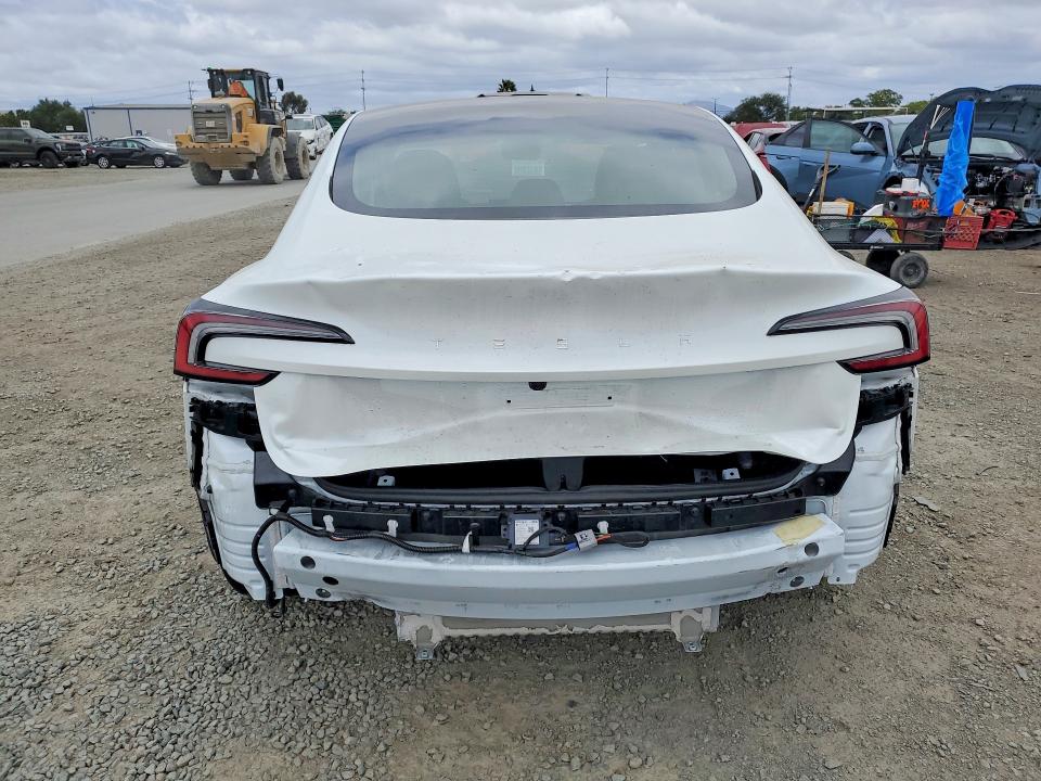 2025 Tesla Model 3 VIN 5YJ3E1EA5SF918160 COPART salvage auction — REAR END, Ca - Salvage Certificate, sold $14,100 on 2026-07-28 (photo 6)