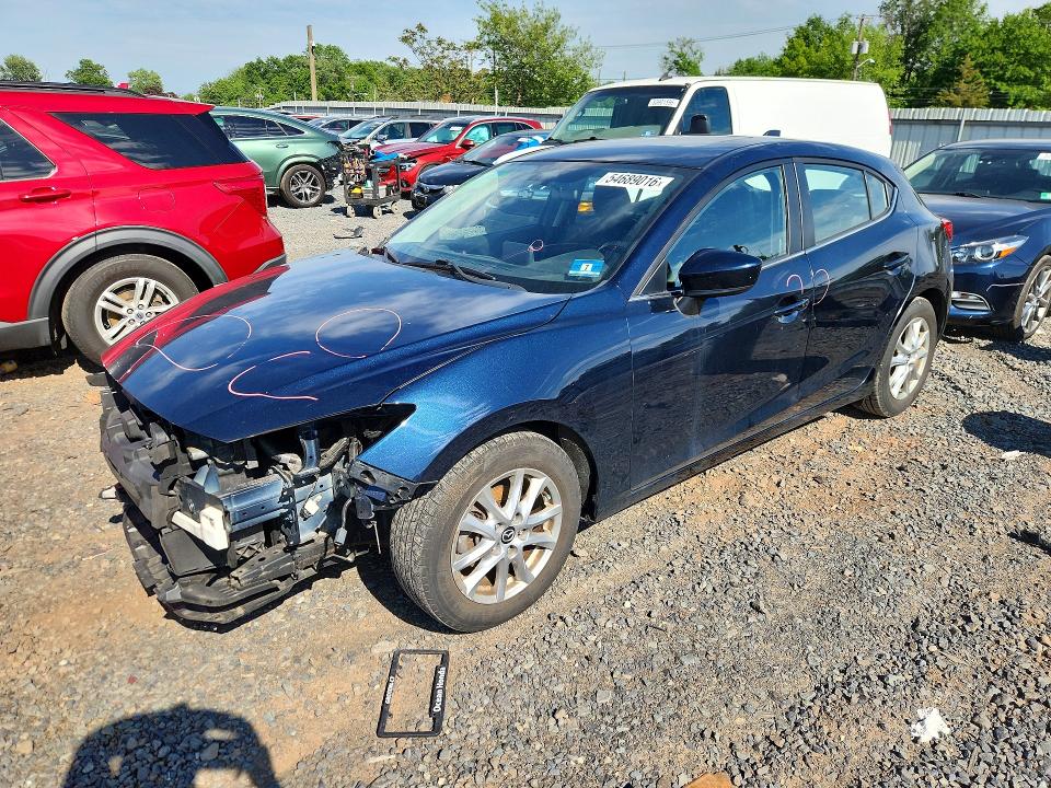 2014 Mazda 3 VIN JM1BM1M79E1147963 COPART salvage auction — FRONT END, NJ - CERT OF TITLE-SALVAGE, sold $1,700 on 2026-07-28 (photo 1)