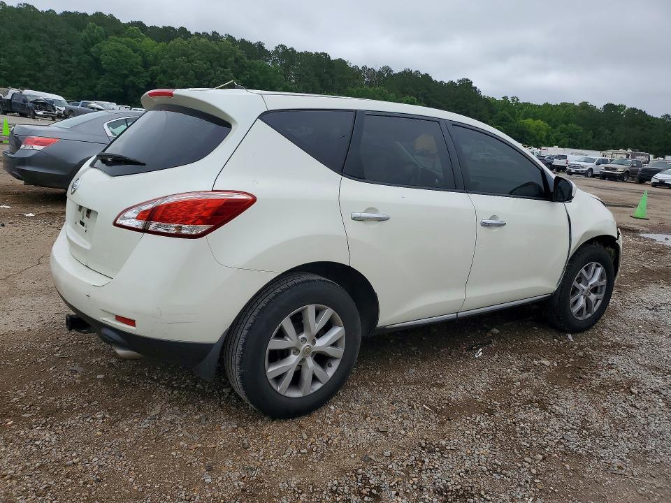 2011 Nissan Murano VIN JN8AZ1MU5BW067291 COPART salvage auction — FRONT END, Ms - Cert Of Title-Salvaged, sold $300 on 2026-07-24 (photo 3)