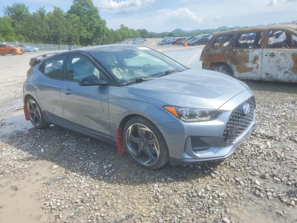 2019 Hyundai Veloster VIN KMHTH6AB1KU010472 COPART salvage auction — REAR END, Tn - Salvage Certificate, sold $2,550 on 2026-07-28 (photo 4)