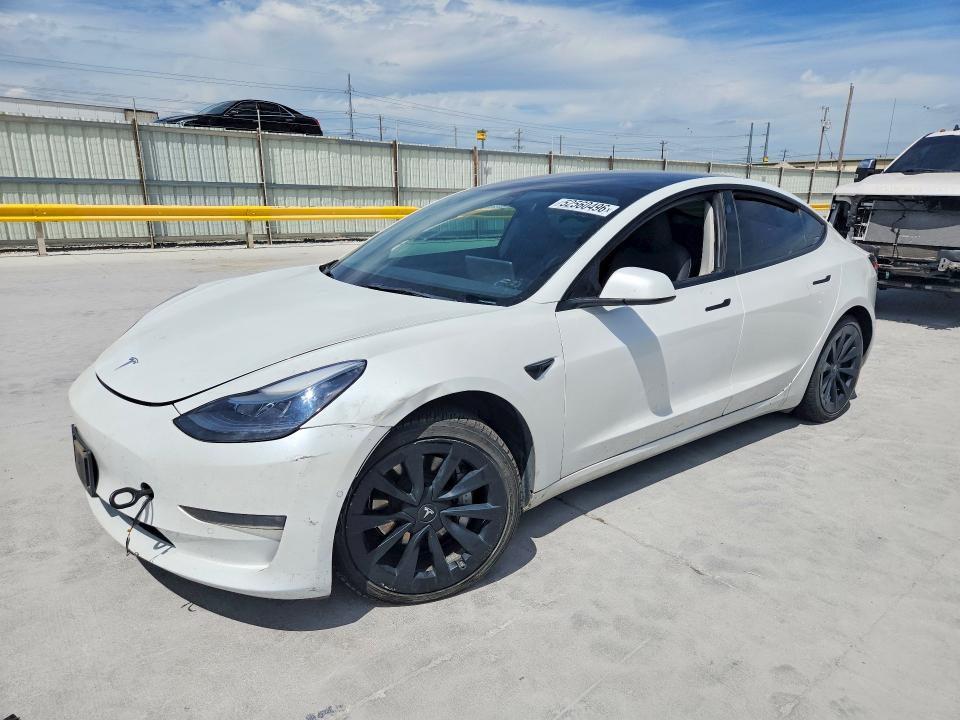 2022 Tesla Model 3 VIN 5YJ3E1EB8NF205654 — COPART salvage auction photo