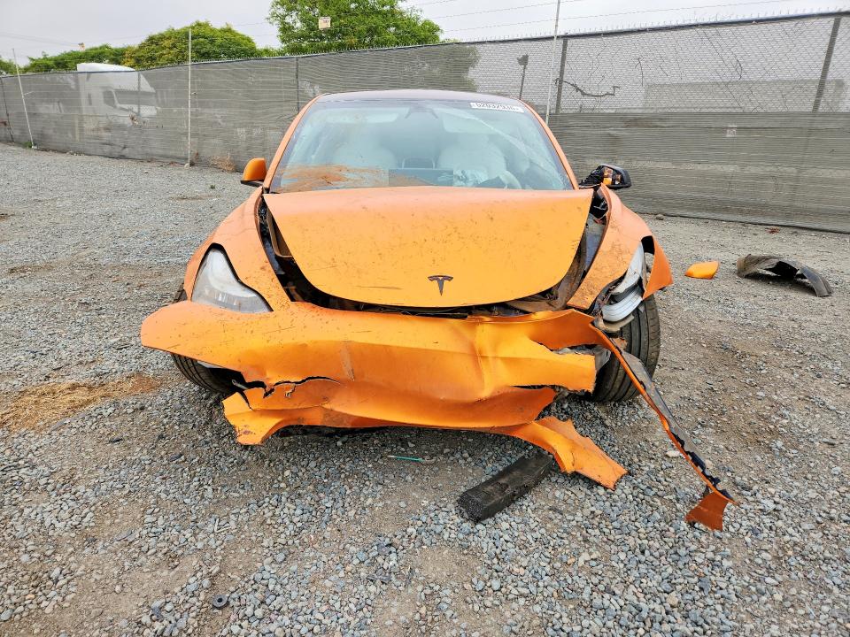 2018 Tesla Model 3 VIN 5YJ3E1EB9JF080772 COPART salvage auction — FRONT END, Salvage Title, sold $3,100 on 2026-08-04 (photo 5)