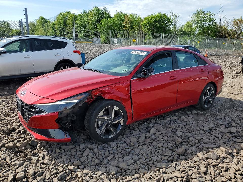 2022 Hyundai Elantra VIN 5NPLN4AG2NH056114 COPART salvage auction — FRONT END, Pa - Certificate Of Salvage, sold $5,100 on 2026-07-08 (photo 1)