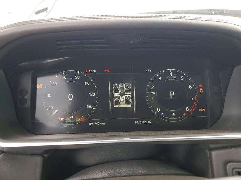 2018 Land rover RANGE ROVER VIN SALWV2SV3JA802398 COPART salvage auction — REAR END, Wv - Salvage Certificate, sold $11,900 on 2026-07-09 (photo 9)