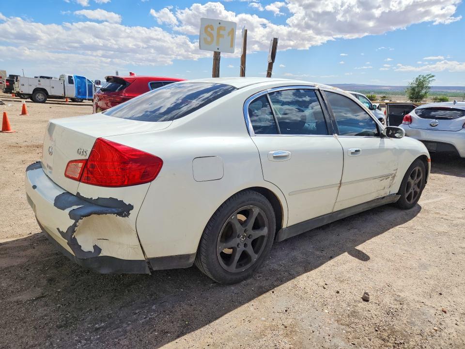 2003 Infiniti G VIN JNKCV51E73M011613 COPART salvage auction — REAR END, Nm - Cert Of Title-Salvage, sold $325 on 2026-07-27 (photo 3)