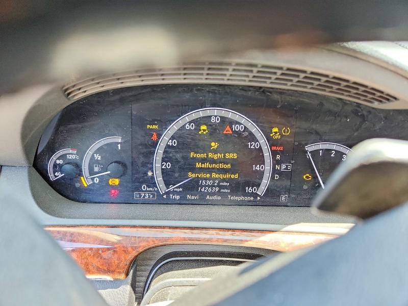 2013 Mercedes-benz S class VIN WDDNG7DB8DA502525 COPART salvage auction — FRONT END, Ca - Dis/Dlr/Exp Only Clean Title, sold $1,100 on 2026-07-09 (photo 9)