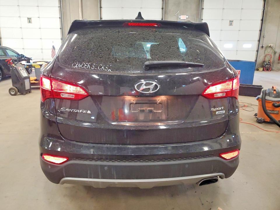2016 Hyundai Santa fe VIN 5XYZUDLB0GG313957 COPART salvage auction — HAIL, Mn - Cert Of Title-Salvage, sold $4,850 on 2026-07-02 (photo 6)