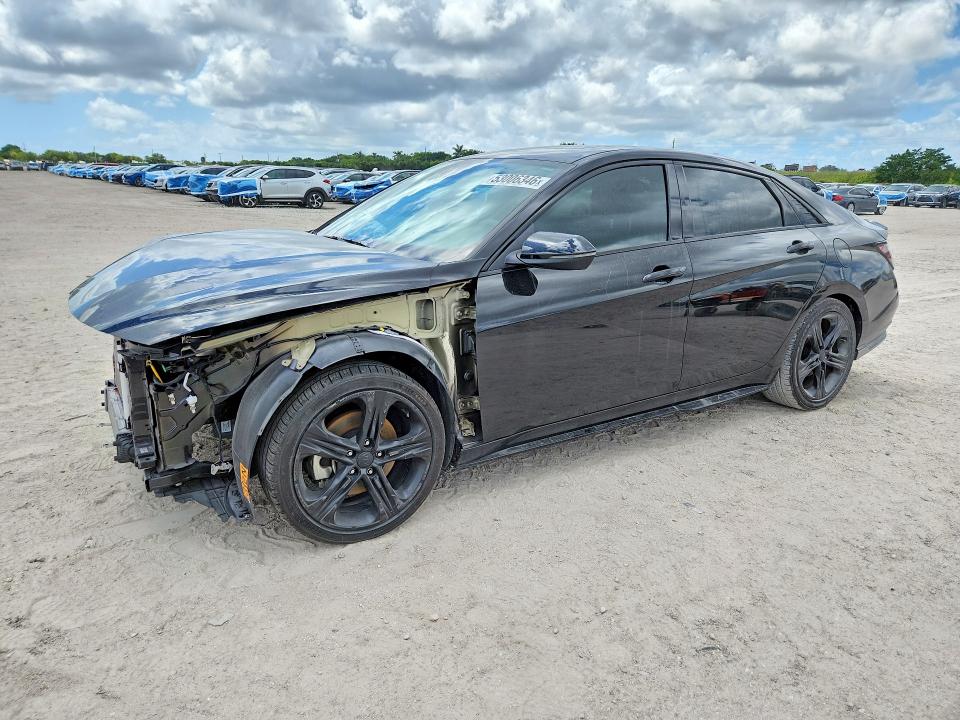 2025 Hyundai Elantra VIN KMHLR4DF8SU886505 COPART salvage auction — FRONT END, Fl - Cert Of Title Slvg Rebuildable, sold $5,700 on 2026-07-02 (photo 1)