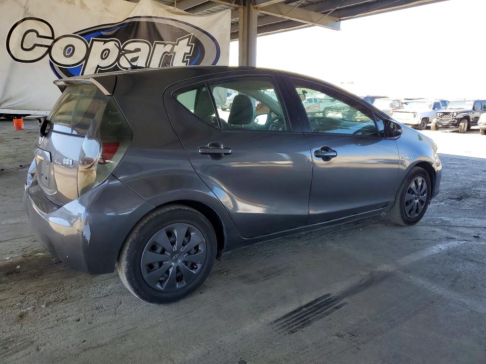 2014 Toyota Prius VIN JTDKDTB31E1059291 COPART salvage auction — REAR END, CA - SALVAGE CERTIFICATE, sold $1,100 on 2026-07-16 (photo 3)
