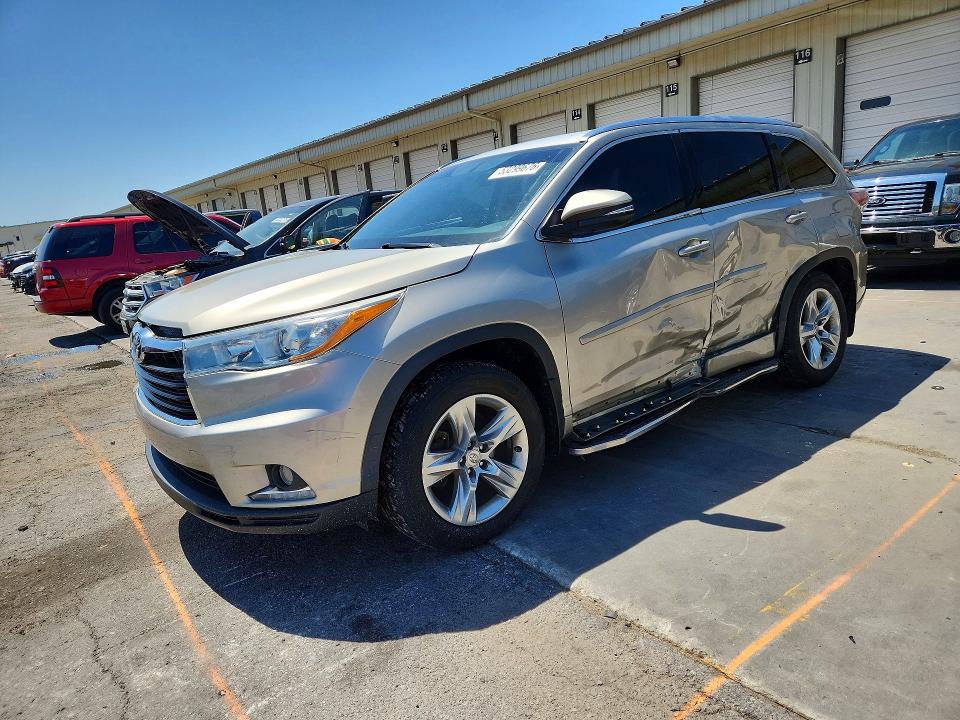 2015 Toyota Highlander VIN 5TDDKRFH8FS200742 COPART salvage auction — SIDE, Ky - Cert Of Title-Salvage, sold $8,300 on 2026-07-09 (photo 1)