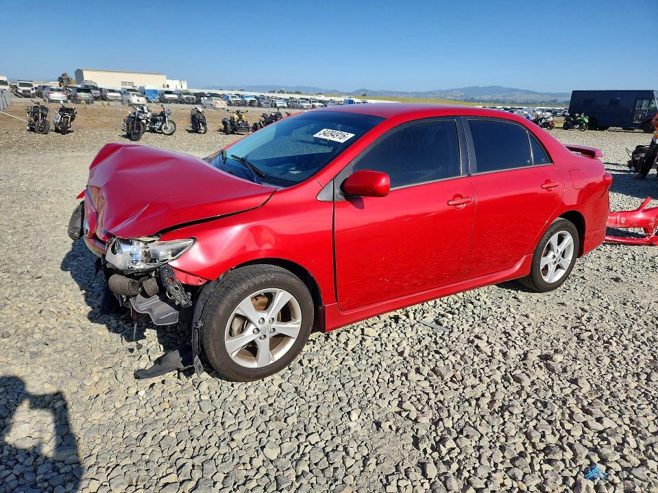 2013 Toyota Corolla VIN 5YFBU4EE1DP184840 COPART salvage auction — FRONT END, Ca - Salvage Certificate, sold $650 on 2026-07-13 (photo 1)