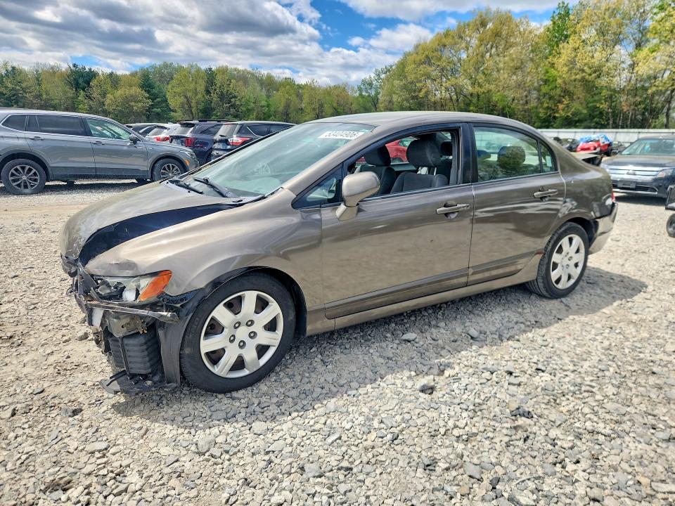 2008 Honda Civic VIN 2HGFA16578H516459 COPART salvage auction — FRONT END, Ma - Cert Of Title-Reconstrctd Coll, sold $375 on 2026-07-02 (photo 1)