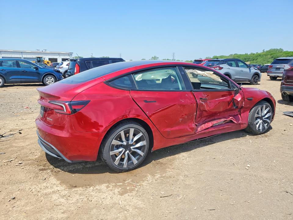 2025 Tesla Model 3 VIN 5YJ3E1EB6SF916376 COPART salvage auction — SIDE, Il - Salvage Certificate, sold $12,400 on 2026-07-29 (photo 3)