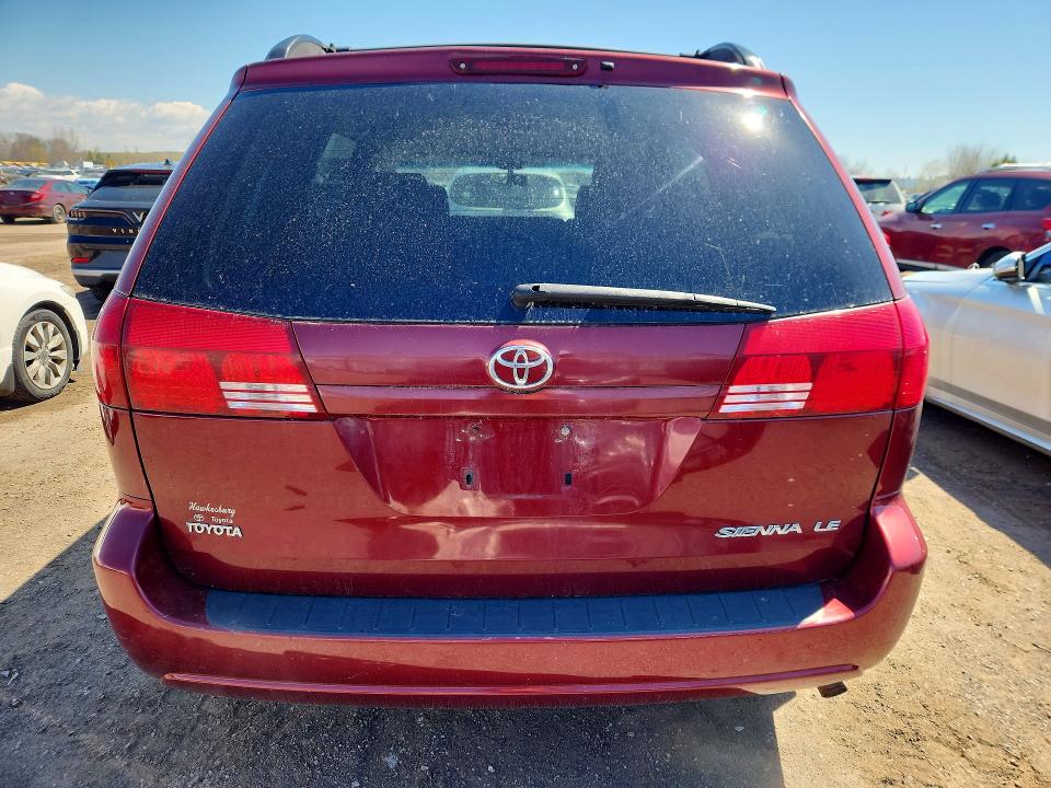 2004 Toyota Sienna VIN 5TDZA23CX4S186753 COPART salvage auction — FRONT END, ON - PERMIT NO BRAND - UNFIT, sold $1,100 on 2026-07-14 (photo 6)
