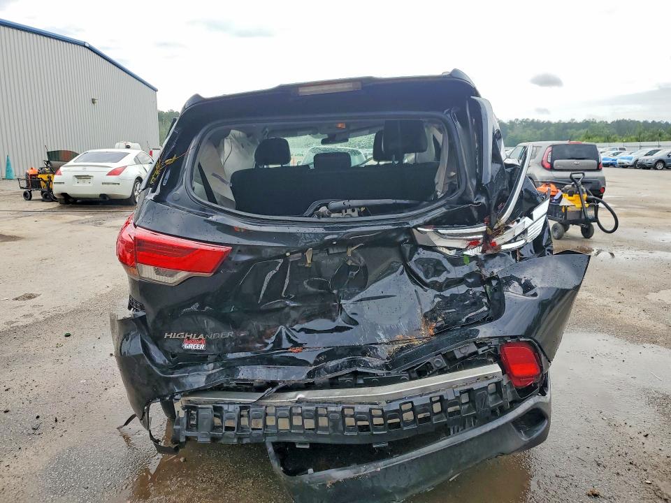 2018 Toyota Highlander VIN 5TDZARFH6JS040538 COPART salvage auction — REAR END, Sc - Cert Of Title-Salvage, sold $1,250 on 2026-07-13 (photo 6)