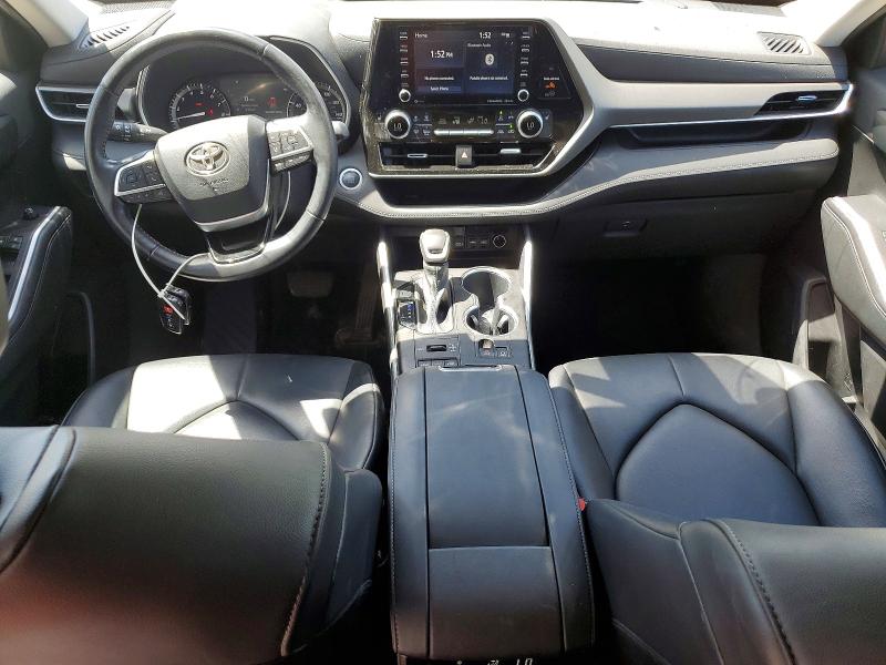 2021 Toyota Highlander VIN 5TDGZRBH2MS057315 COPART salvage auction — HAIL, Ia - Cert Of Title-Salvage Title, sold $10,500 on 2026-07-22 (photo 8)