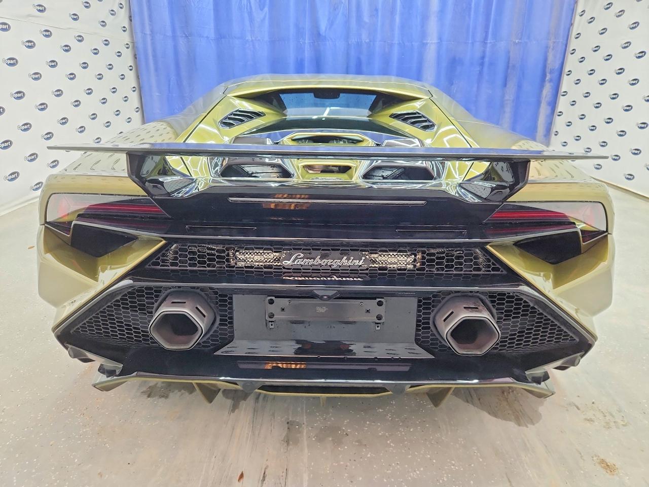 2023 Lamborghini Huracan VIN ZHWUB6ZF9PLA24595 COPART salvage auction — Front End, TX - SALVAGE VEHICLE TITLE, sold $173,000 on 2026-07-02 (photo 6)