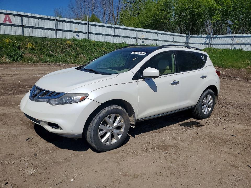 2012 Nissan Murano VIN JN8AZ1MW7CW229747 COPART salvage auction — FRONT END, Mi - Certificate Of Title, sold $425 on 2026-07-08 (photo 1)