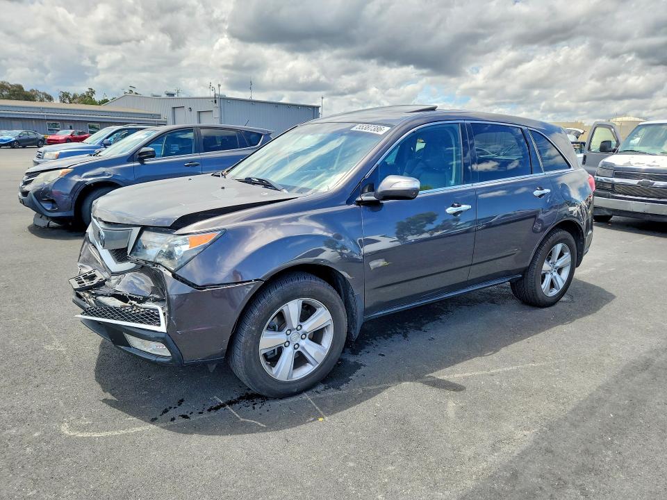 2010 Acura Mdx VIN 2HNYD2H69AH519485 COPART salvage auction — FRONT END, CA - SALVAGE CERTIFICATE, sold $2,050 on 2026-07-08 (photo 1)