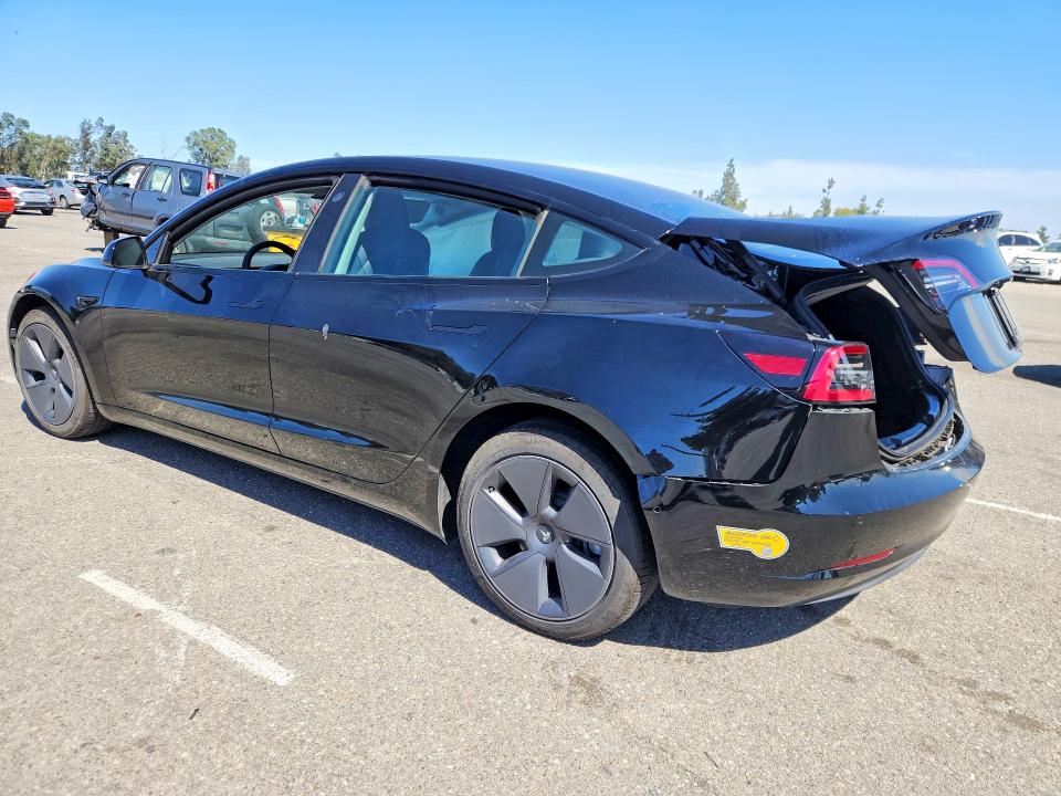 2022 Tesla Model 3 VIN 5YJ3E1EA8NF231419 COPART salvage auction — REAR END, Ca - Salvage Certificate, sold $5,600 on 2026-07-02 (photo 2)