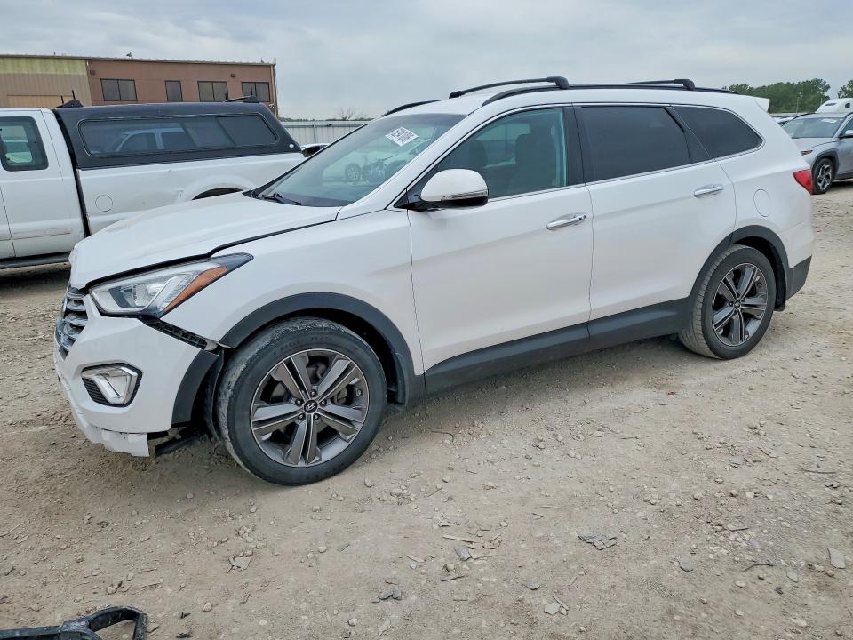 2015 Hyundai Santa fe VIN KM8SN4HFXFU095125 COPART salvage auction — FRONT END, Ks - Cert Of Title-Salvage, sold $2,150 on 2026-07-14 (photo 1)