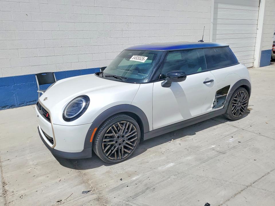 2025 Mini Cooper VIN WMW23GD0XS2W57640 COPART salvage auction — SIDE, Ut - Salvage Certificate, sold $7,700 on 2026-08-17 (photo 1)