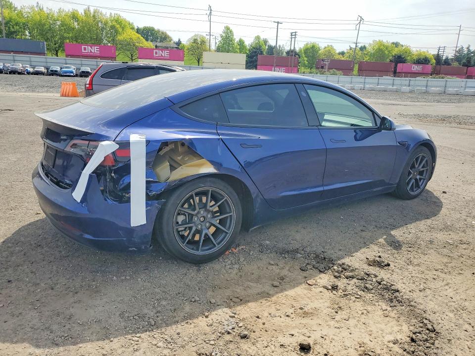 2023 Tesla Model 3 VIN 5YJ3E1EA5PF677577 COPART salvage auction — SIDE, Or - Salvage Title Certificate, sold $8,200 on 2026-07-22 (photo 3)