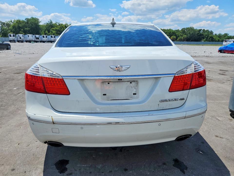 2011 Hyundai Genesis VIN KMHGC4DF1BU114155 COPART salvage auction — FRONT END, FL - CERT OF TITLE SLVG REBUILDABLE, sold $350 on 2026-07-20 (photo 6)