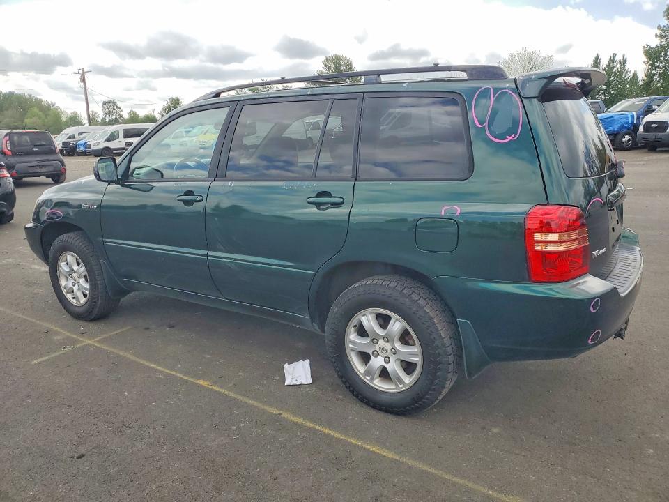 2002 Toyota Highlander VIN JTEHF21A620054373 COPART salvage auction — MECHANICAL, Or - Certificate Of Title, sold $725 on 2026-07-29 (photo 2)