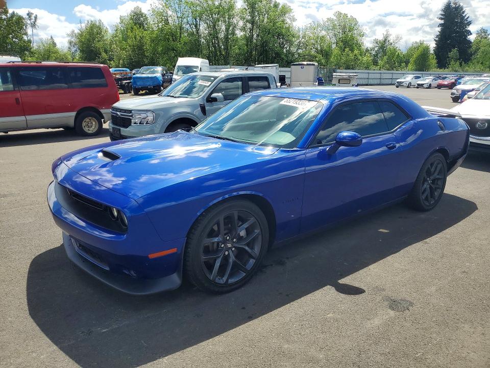 2022 Dodge Challenger VIN 2C3CDZBTXNH214904 COPART salvage auction — REAR END, Or - Salvage Title Certificate, sold $8,100 on 2026-07-27 (photo 1)