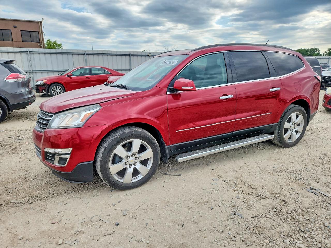 2014 Chevrolet Traverse VIN 1GNKVJKD6EJ231767 COPART salvage auction — Front End, KS - CERT OF TITLE-SALVAGE, sold $1,150 on 2026-07-09 (photo 1)