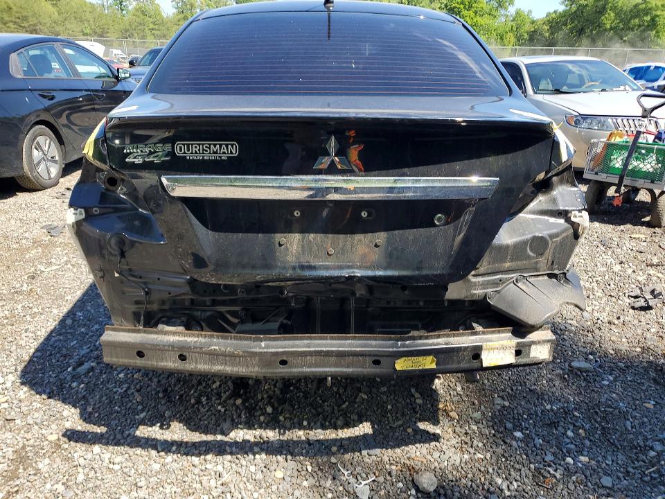 2022 Mitsubishi Mirage VIN ML32FUFJ8NHF09346 COPART salvage auction — REAR END, Md - Cert Of Salvage < 75% Damage, sold $2,950 on 2026-07-28 (photo 6)