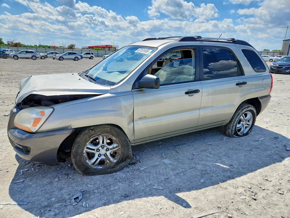 2007 Kia Sportage VIN KNDJE723377440057 COPART salvage auction — UNDERCARRIAGE, Il - Salvage Certificate, sold $275 on 2026-07-20 (photo 1)