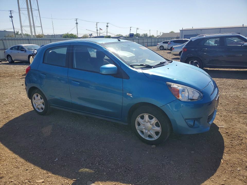 2014 Mitsubishi Mirage VIN ML32A3HJ1EH013078 COPART salvage auction — HAIL, Il - Salvage Certificate, sold $600 on 2026-07-08 (photo 4)