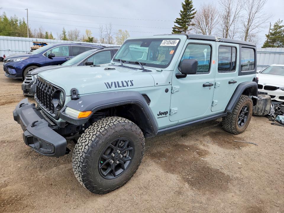 2024 Jeep Wrangler / VIN 1C4PJXDN2RW159994 COPART salvage auction — REAR END, Qc - Gravement Accidente (P), sold $22,800 on 2026-07-21 (photo 1)