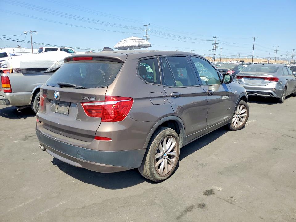 2014 BMW X3 VIN 5UXWX9C58E0D17504 COPART salvage auction — UNDERCARRIAGE, Ca - Salvage Certificate, sold $625 on 2026-07-08 (photo 3)