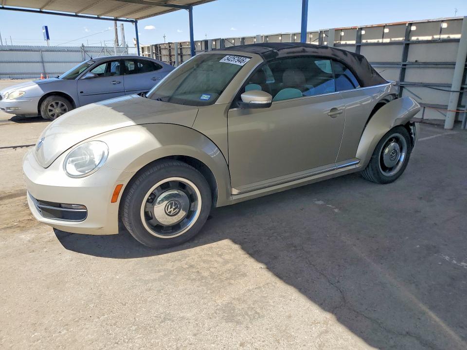 2015 Volkswagen Beetle VIN 3VW517AT4FM823568 COPART salvage auction — REAR END, Tx - Salvage Vehicle Title, sold $125 on 2026-07-10 (photo 1)