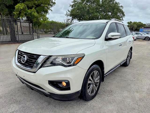 2017 Nissan Pathfinder sv VIN 5N1DR2MM1HC627750 COPART salvage auction — WATER/FLOOD, Fl - Certificate Of Destruction (P), sold $4,900 on 2026-07-09 (photo 1)