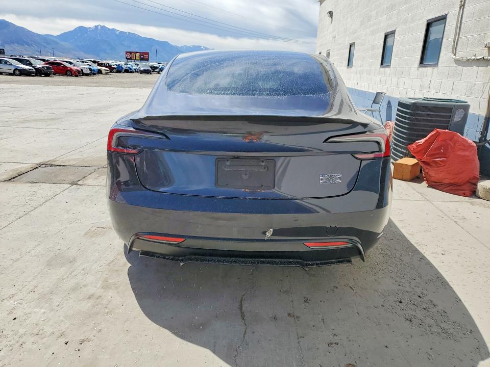 2024 Tesla Model 3 VIN 5YJ3E1ET0RF853276 COPART salvage auction — FRONT END, Ut - Salvage Certificate, sold $175 on 2026-07-27 (photo 6)
